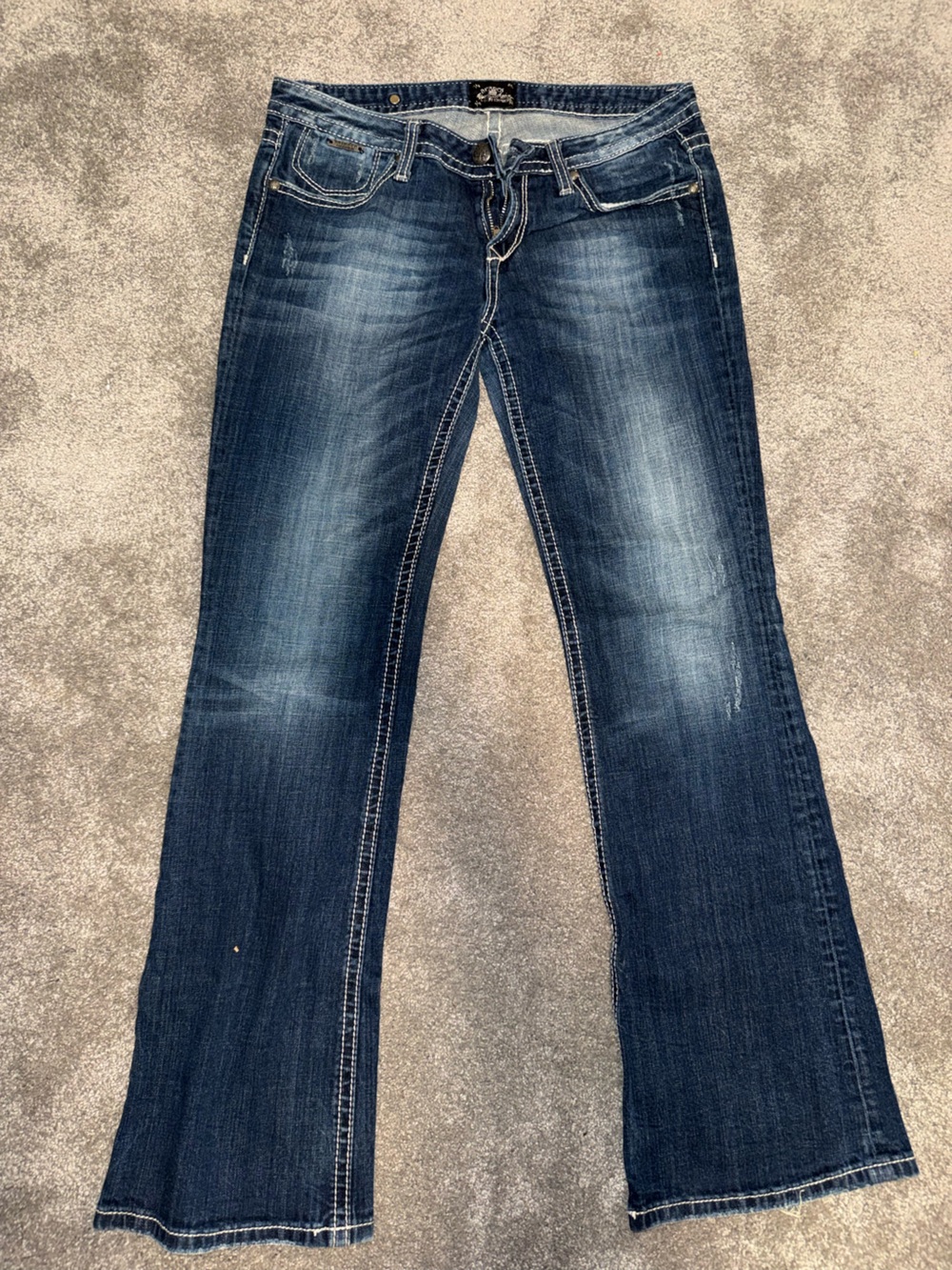 Express Women's Boot Cut Jeans - Dark Wash Blue
